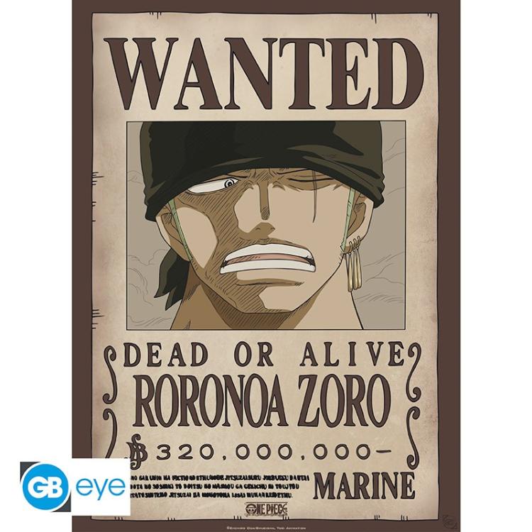 ABYSTYLE (ONE PIECE) SET 2 CHIBI POSTER: "WANTED ZORO & SANJI" (52X38) "GB EYE"
