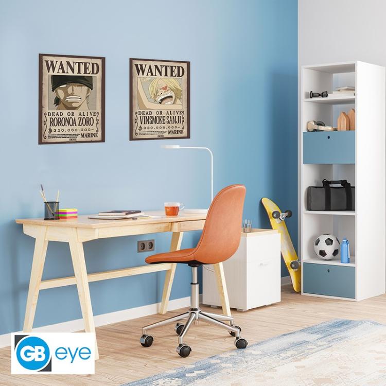 ABYSTYLE (ONE PIECE) SET 2 CHIBI POSTER: "WANTED ZORO & SANJI" (52X38) "GB EYE"
