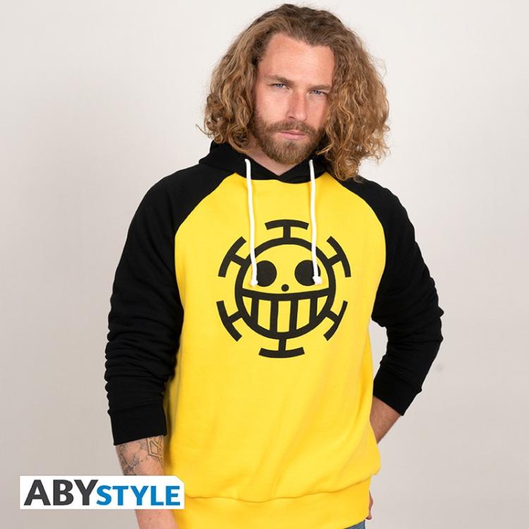 ABYSTYLE - ONE PIECE: SWEAT REPLICA TRAFALGAR LAW FELPA UOMO CON CAPPUCCIO TG. L