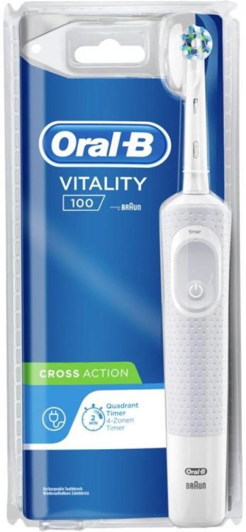 Oral-B Vitality 100 Crossaction Spazzolino Elettrico Ricaricabile Denti Bianchi