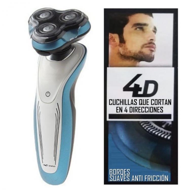 Rasoio 3 Testine Elettrico Ricaricabile Uomo Regolazione Barba Peli Viso Sn-320