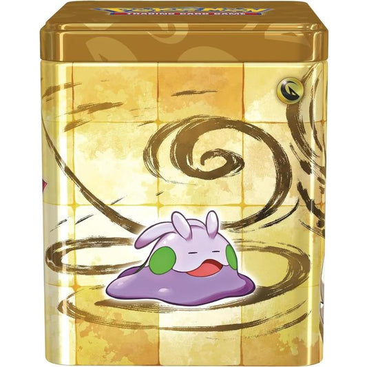 Pokemon Stacking Tin 2024 Tcg Gcc Scatola Impilabile Metallo Gioco Card Oro It