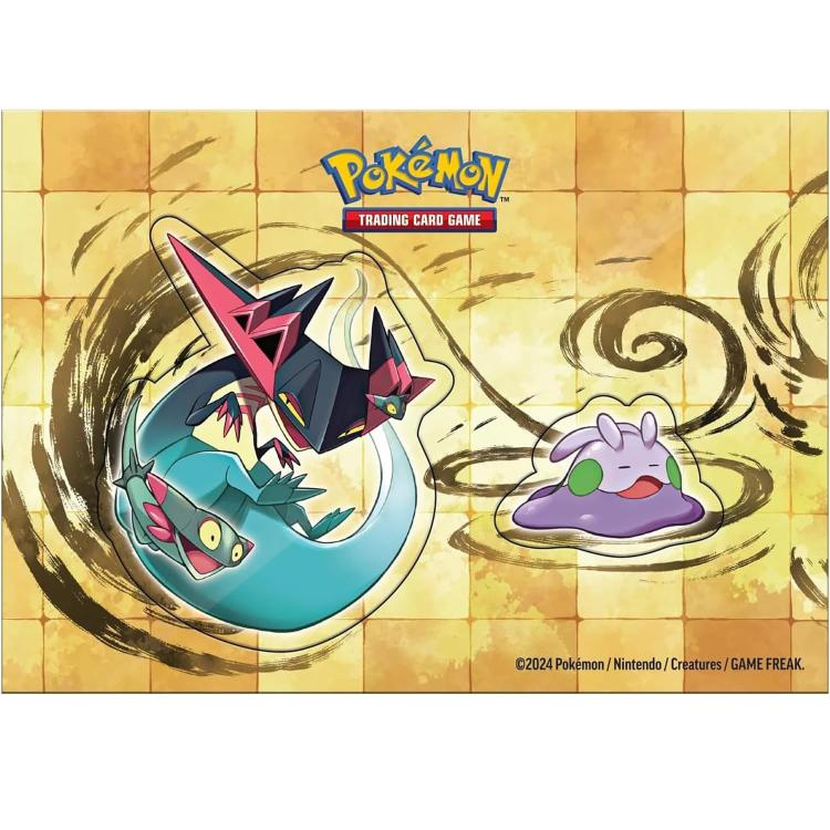 Pokemon Stacking Tin 2024 Tcg Gcc Scatola Impilabile Metallo Gioco Card Oro Eng