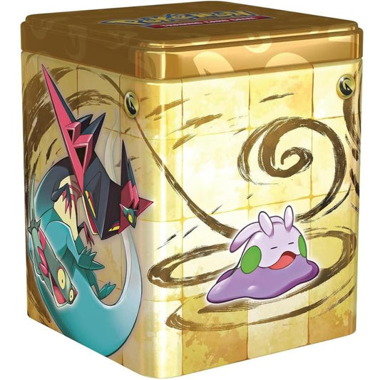 Pokemon Stacking Tin 2024 Tcg Gcc Scatola Impilabile Metallo Gioco Card Oro It