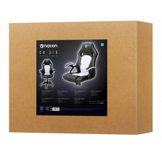 Nacon Sedia Gaming Pcch-310 Bianca Poltrona Ufficio Regolabile Ps4 Ps5 Xbox Pc