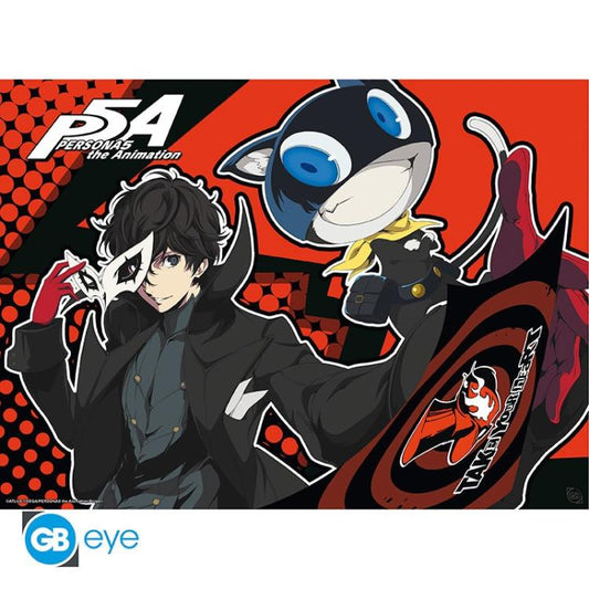 ABYSTYLE (PERSONA 5) POSTER: "JOKER & MONA" VIDEOGAME VIDEOGIOCO (52X38) GB EYE