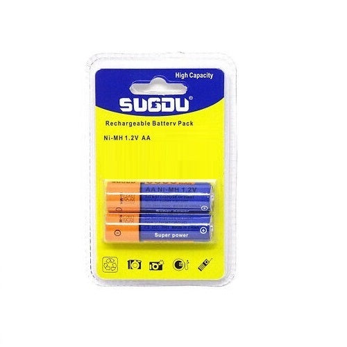 2 BATTERIE PILE STILO AA RICARICABILI UNIVERSALI Ni-MH 1.2V 5300mAh 1 BLISTER