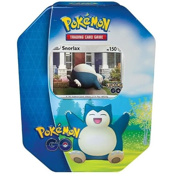 Pokemon Tin: Collezione "Pokemon Go" Spada E Scudo Tcg Pikachu Snorlax (Random)