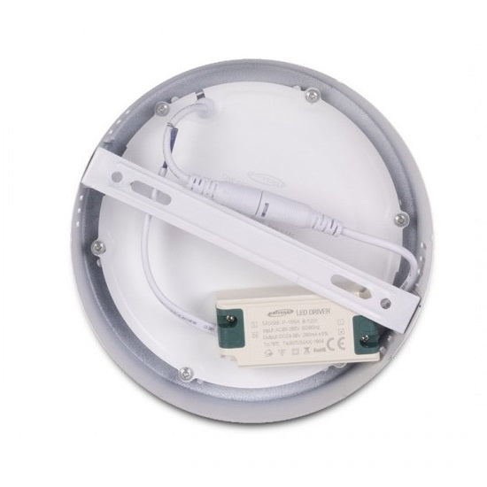 Plafoniera Esterno Led Faretto Faro Pannello Tonda Rotondo |12W Luce Calda 3000K