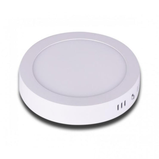 Plafoniera Esterno Led Faretto Faro Pannello Tonda Rotondo |12W Luce Calda 3000K