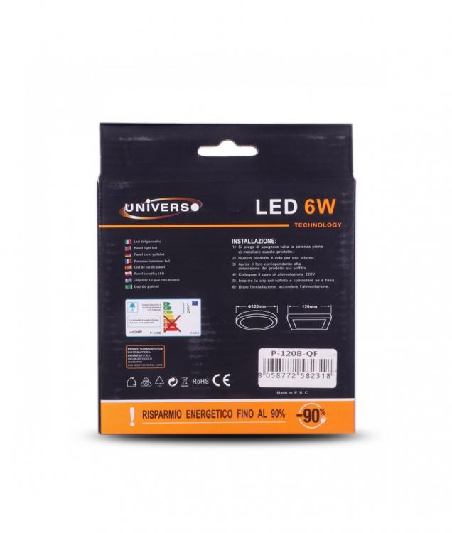 Plafoniera Esterno A Led Faretto Faro Pannello Quadrato | 6W Luce Naturale 4000K