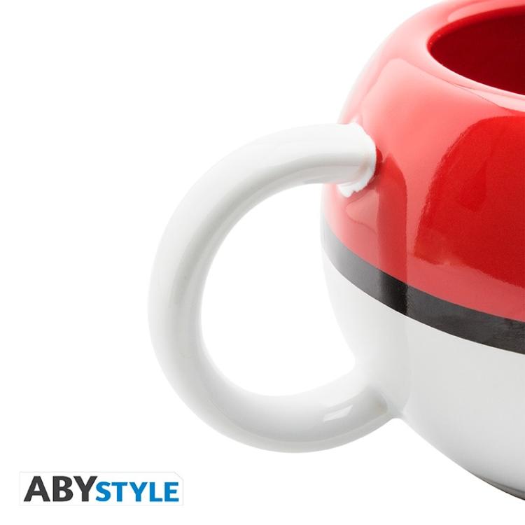 ABYSTYLE TAZZA 3D POKEMON: "POKEBALL" CERAMICA CAFFÈ TÈ BICCHIERE MANICO 500ML