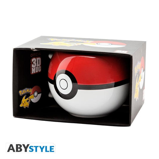 ABYSTYLE TAZZA 3D POKEMON: "POKEBALL" CERAMICA CAFFÈ TÈ BICCHIERE MANICO 500ML