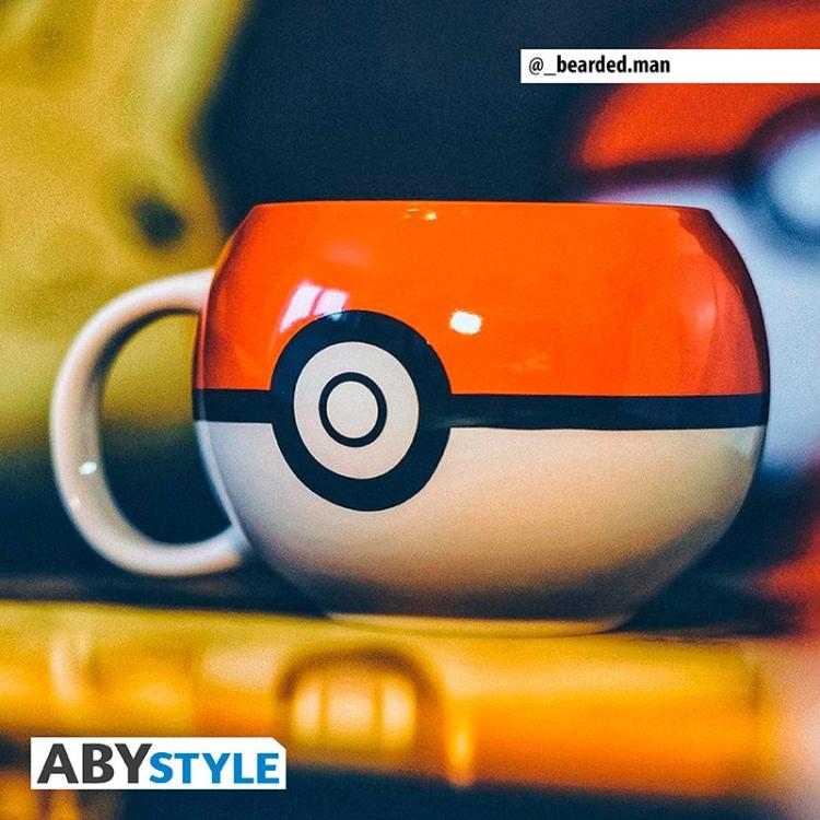 ABYSTYLE TAZZA 3D POKEMON: "POKEBALL" CERAMICA CAFFÈ TÈ BICCHIERE MANICO 500ML