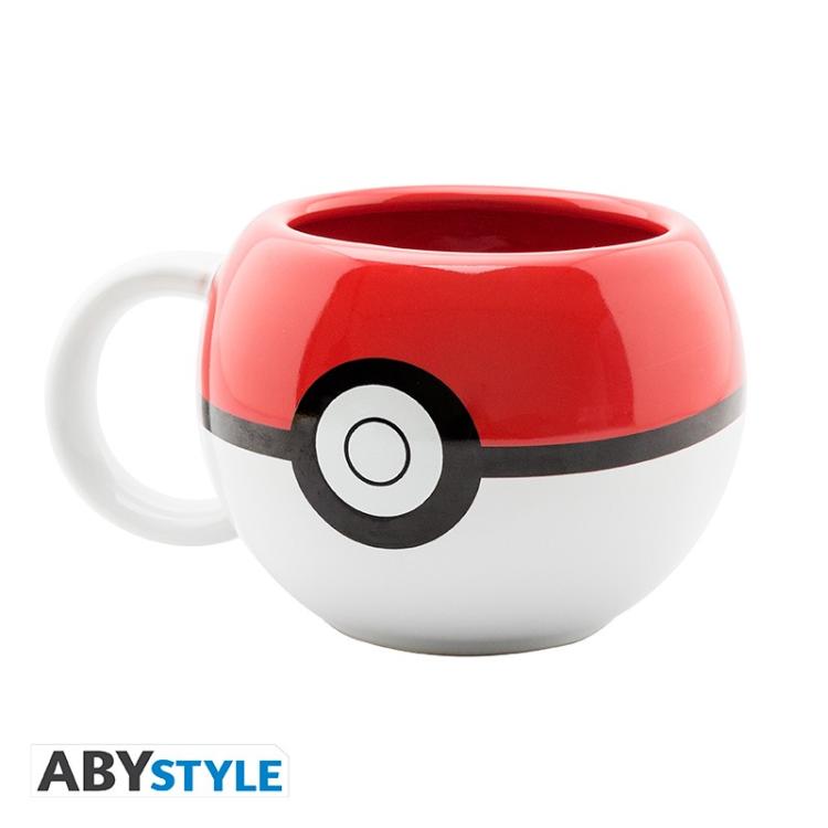 ABYSTYLE TAZZA 3D POKEMON: "POKEBALL" CERAMICA CAFFÈ TÈ BICCHIERE MANICO 500ML