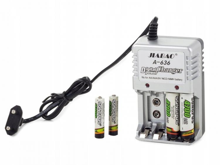 CARICA BATTERIE RICARICABILI CARICATORE 220 VOLT PER PILE AA-AAA 9V AC 220V CASA