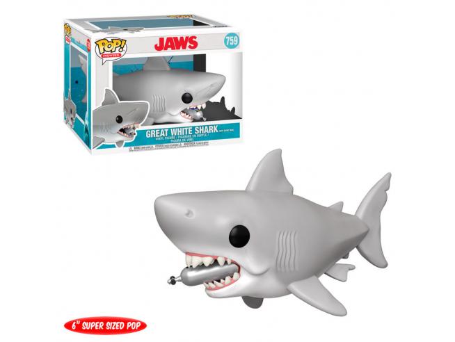 Funko Pop ! Movies - (759) Jaws (Lo Squalo) Figure w/Diving Tank 15Cm