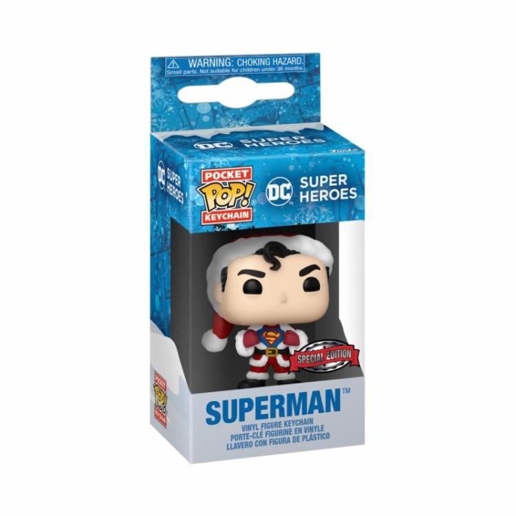 Funko Pop ! Keychain Pocket - Dc Super Heroes - (Superman) Portachiavi Vinyl 4Cm