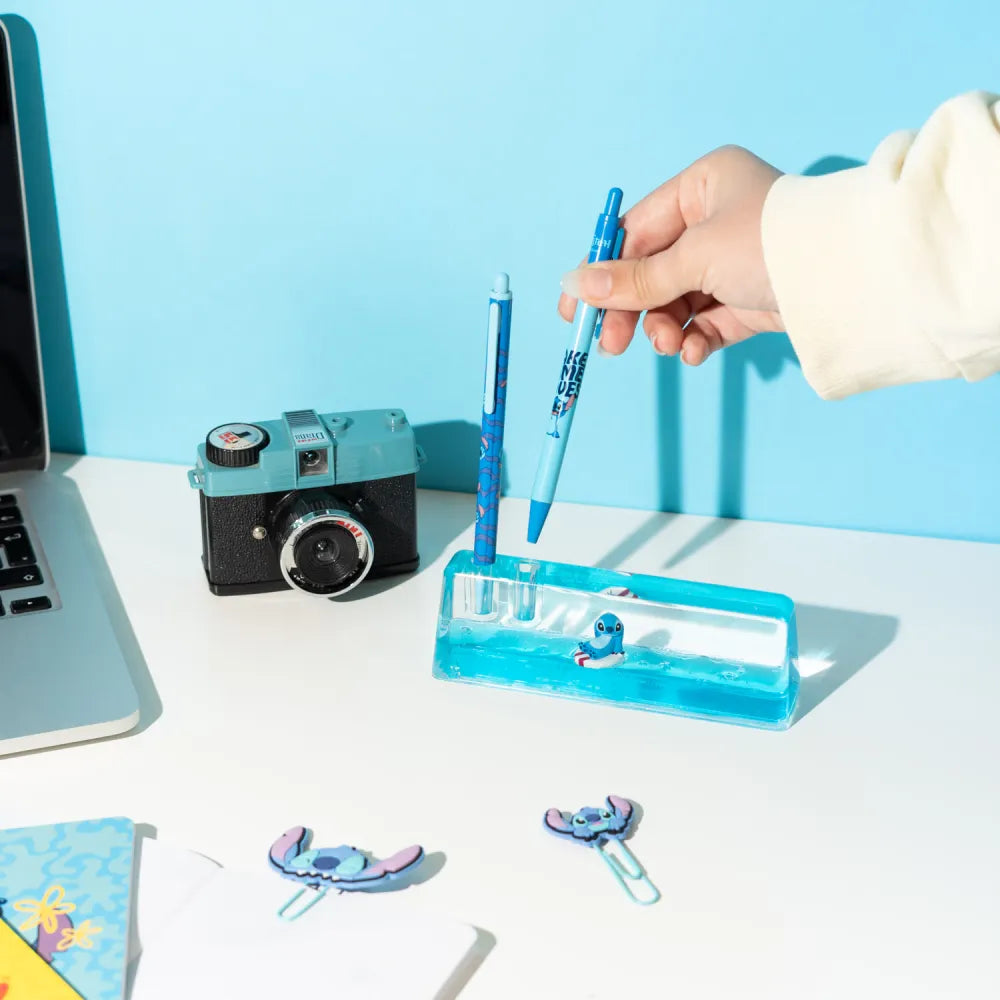 Portapenne Acrilico Disney Stitch Gadget 3D - Porta Penne Da Scrivania Gruppo Erik Cancelleria - Lilo e Stitch