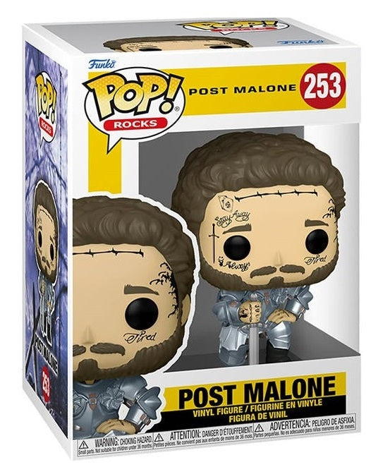 Funko Pop Rocks Knight Post Malone 258 Vinyl Figure Pop Statuetta Da Collezione