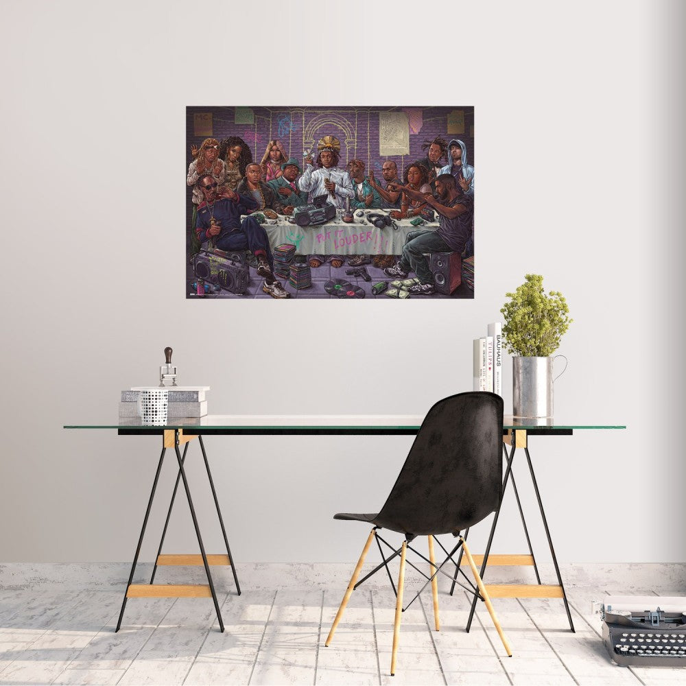 Maxi Poster Poster Hip-Hop (L'ultima cena) Rapper Tupac Snoop Dog Biggie 91x61cm
