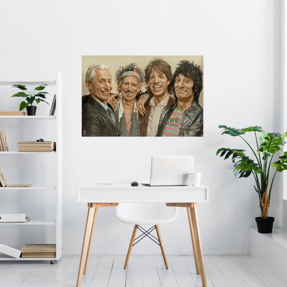 Maxi Poster Artist: SEBASTIAN KRÜGER (The Rolling Stones) Quadro del Dipinto Rock - da Parete Incorniciabile - Licenza Ufficiale 91x61 cm