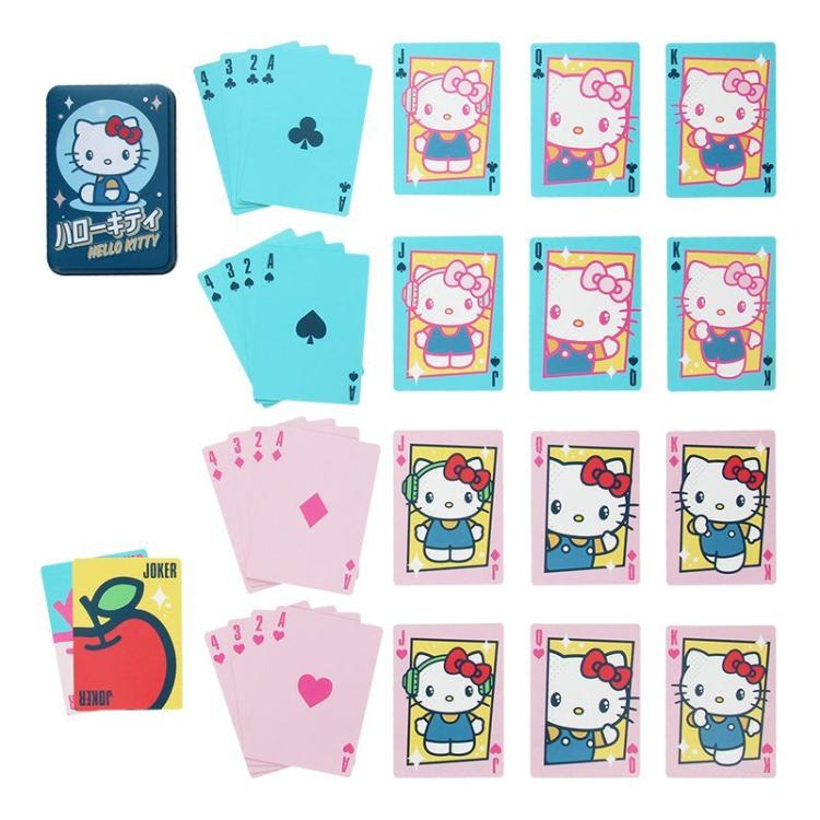 Paladone Playing Cards: (Hello Kitty) Mazzo Carte Gioco Francesi Poker Box Latta