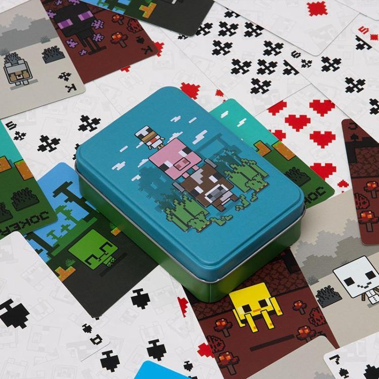 Paladone Playing Cards: Minecraft Mazzo Carte Da Gioco Francesi Poker Box Latta