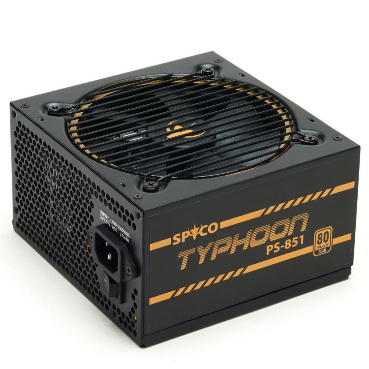 Spyco Typhoon Ps-851 Alimentatore Gaming 850W Modulare 80 Plus Gold Dc Cavi Flat