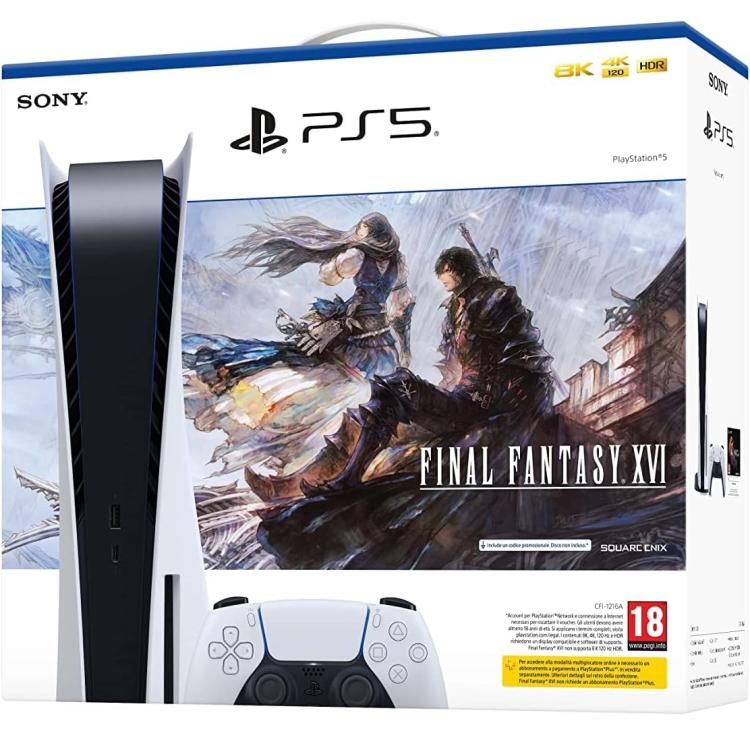 Sony Console Ps5 Standard 825Gb White (Bundle) Playstation 5 + Final Fantasy Xvi