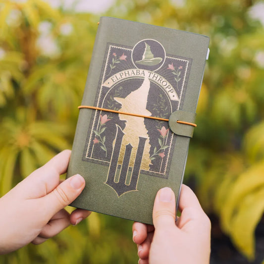 Taccuino Wicked "Elphaba" Diario Personale da Viaggio 2 Quaderni Sostituibili: Bullet Journal Puntinato e a Righe 160 pag