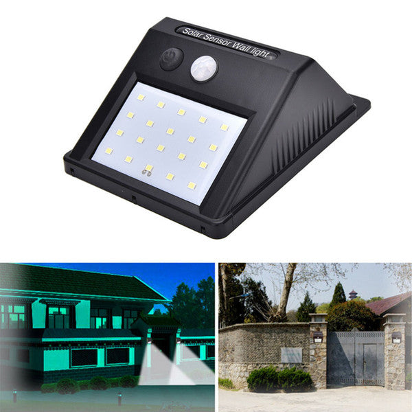 2x Faro Lampada Solare Da Esterno Giardino Faretto Fotovoltaico Sensore 4 LED