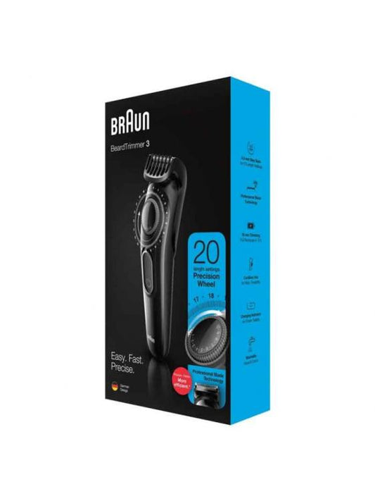 Braun Beard Trimmer 3 Rasoio Elettrico Ricaricabile Tagliacapelli Regolabarba