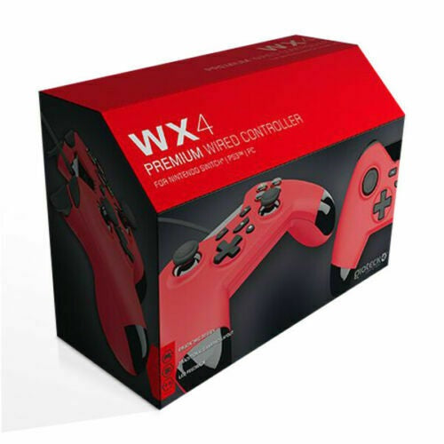 Gioteck Wx4 Premium Wired Controller Nintendo Switch/Ps3/Pc Joystick Cablato Red