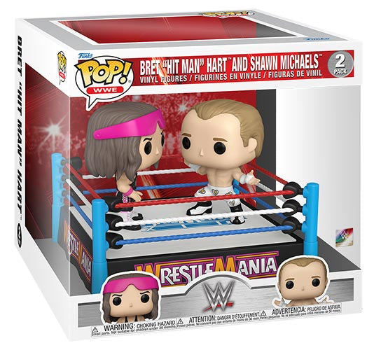 Funko Pop ! Moments Wwe Bret Hart E Shawn Michaels Wrestlemania Vinyl Figure New