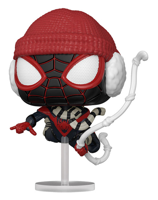 Funko Pop ! Spiderman Miles Morales - (771) Spider-Man Winter Suit Figure 9Cm
