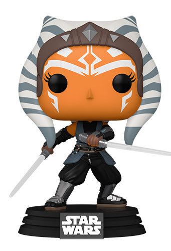 Funko Pop ! Star Wars Mandalorian (464) Ahsoka With Lightsabers Vinyl Figure 9Cm