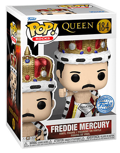 Funko Pop ! Rocks Queen - (184) Freddie Mercury King Diamond Special Exm 9Cm