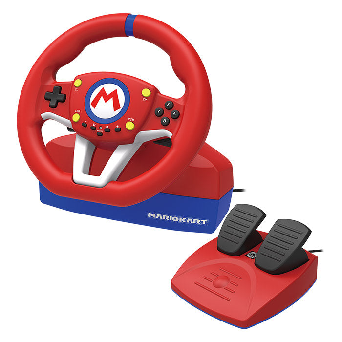Volante Mario Kart Racing Wheel Pro + Pedaliera Hori Nintendo Switch Ufficiale