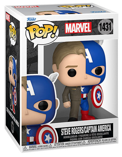 Funko Pop ! Marvel Split - (1431) Steve Rogers / Captain America Figure 9Cm