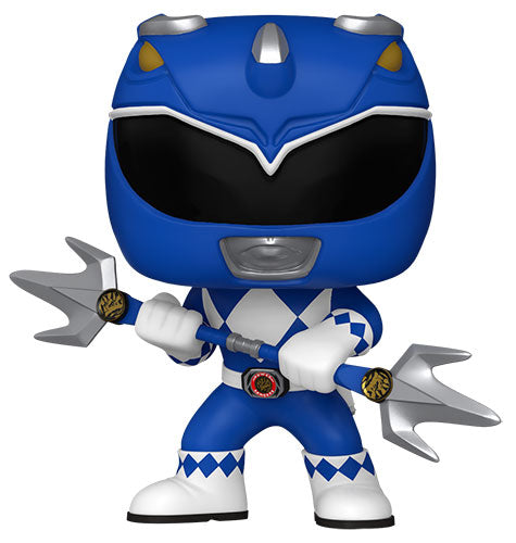 Funko Pop ! Tv Power Rangers 30Th - (1372) Blue Ranger Blu Figure Vinyl 9Cm