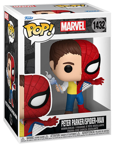 Funko Pop ! Marvel Split - (1432) Peter Parker / Spider-Man Figure 9Cm Spiderman