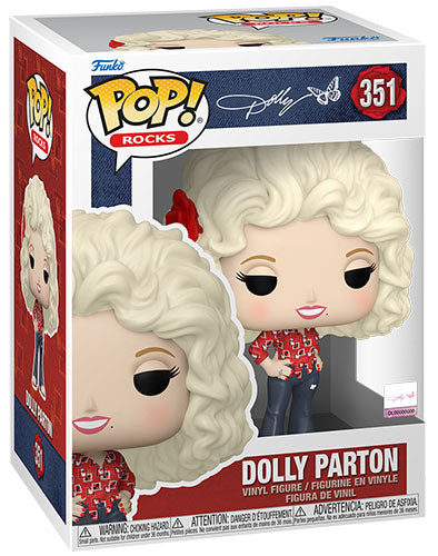 Funko Pop ! Rocks - Dolly Parton (351) Dolly Parton '77 Tour Live Figure Music