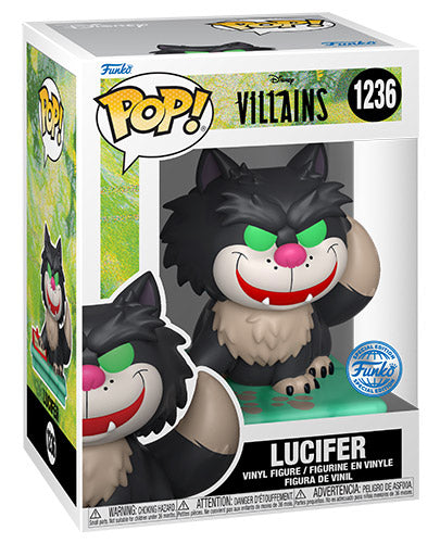 Funko Pop ! Disney Villains - (1236) Lucifer Figure Cenerentola Cat Special 9Cm