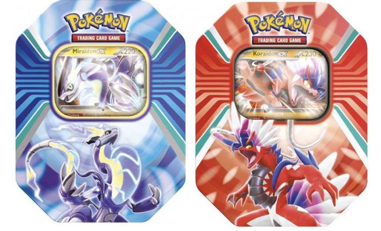 Pokemon Tin: Leggende Di Paldea (Koraidon-Ex O Miraidonex) Tcg Gcc Card (Random)