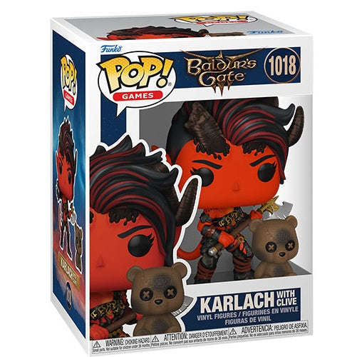Funko Pop ! Games Baldur'S Gate (1018) Karlach W/Clive Vinyl Figure 9Cm Statua