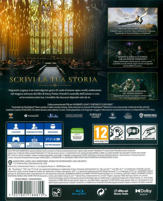 Hogwarts Legacy Ps4 Videogioco Harry Potter Playstation 4 Italiano Gioco Nuovo