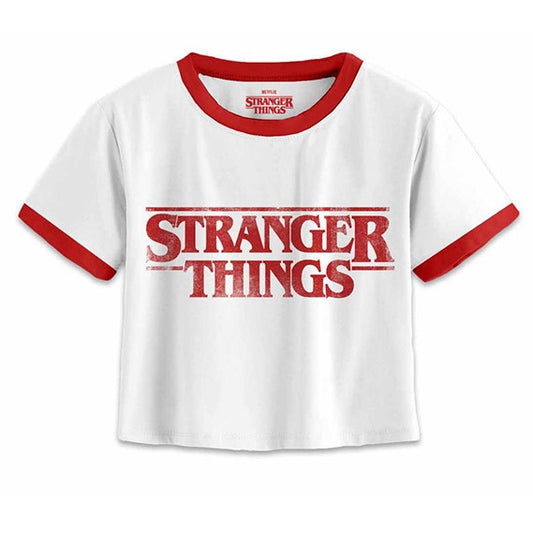 Heroes Inc Stranger Things T-Shirt Donna Maglia Corta Con Logo Netflix Nerd Tg.L