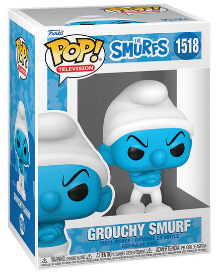 Funko Pop ! Television I Puffi - (1518) Puffo Brontolone Grouchy The Smurfs 9Cm