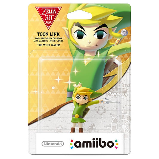 AMIIBO THE LEGEND OF ZELDA - 30th TOON LINK THE WIND WAKER FIGURE DA COLLEZIONE